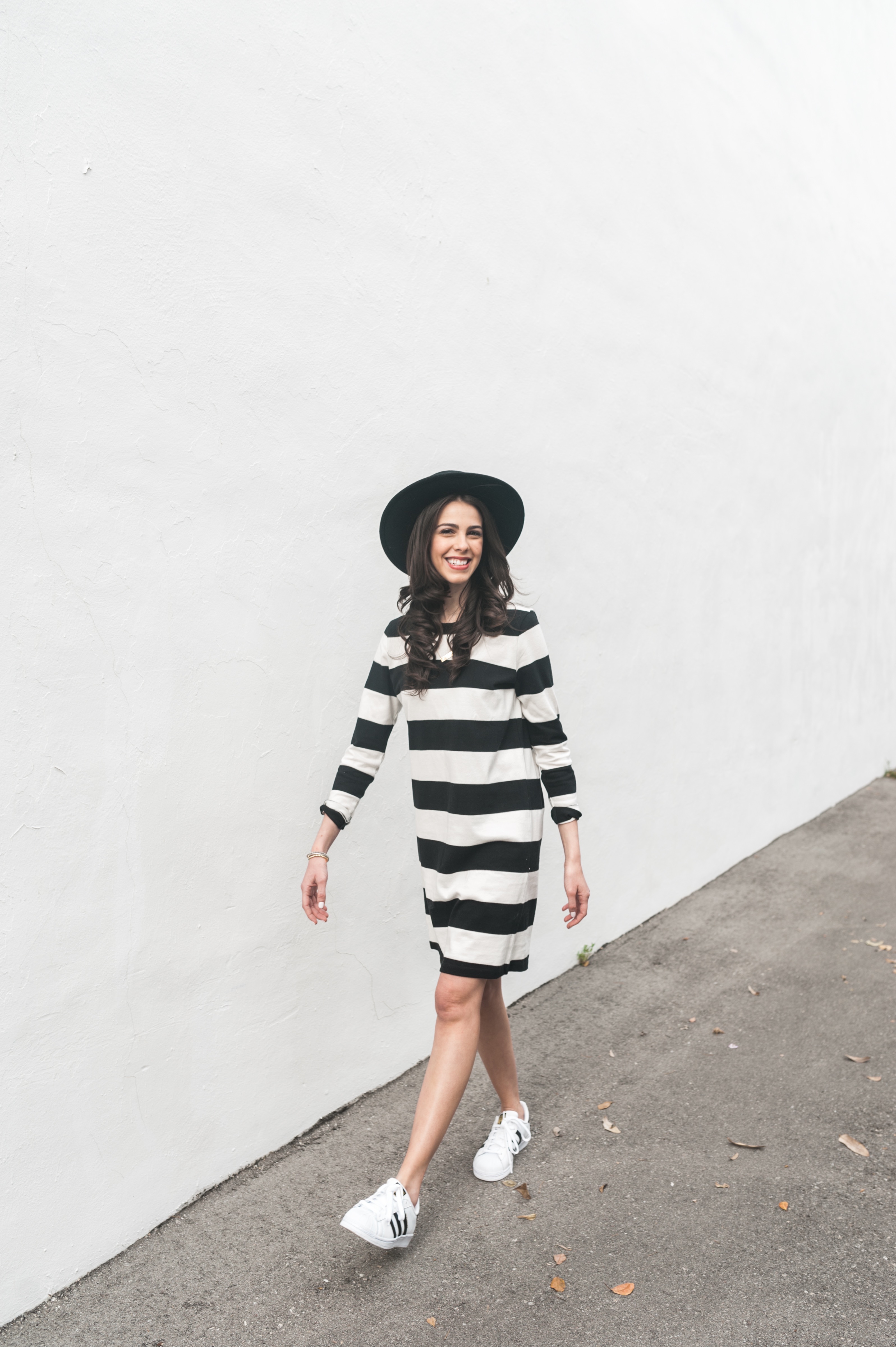 Miami Fashion blogger-stripe dress-Topshop