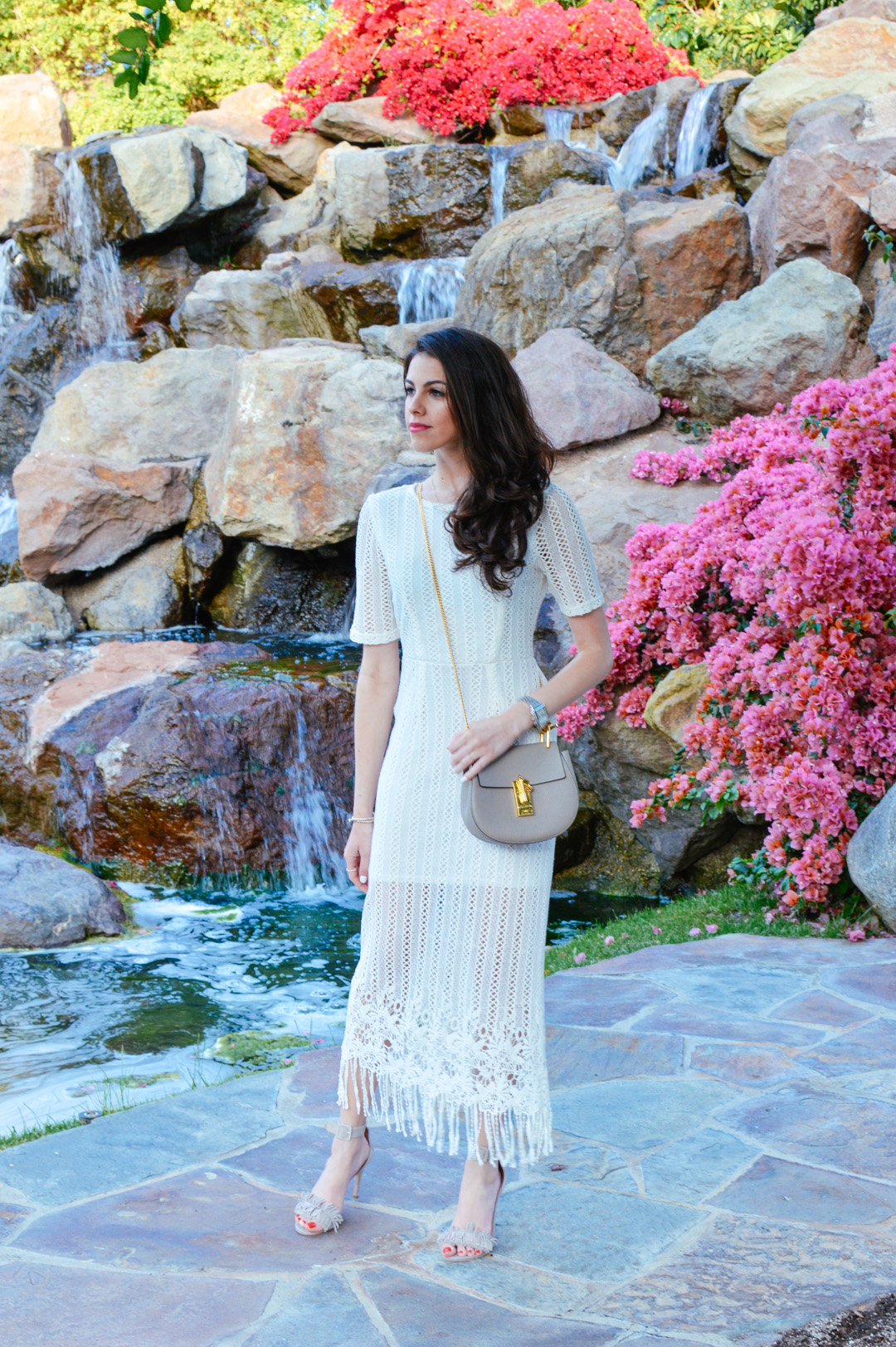 white crochet dress for spring