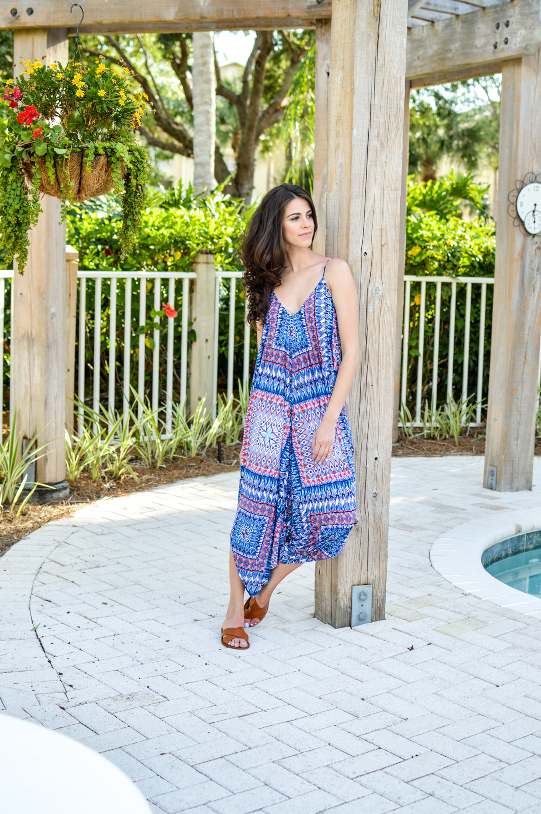 Dash of Panache styling a Red Carter Swim "Dream" Cover Up Jumpsuit