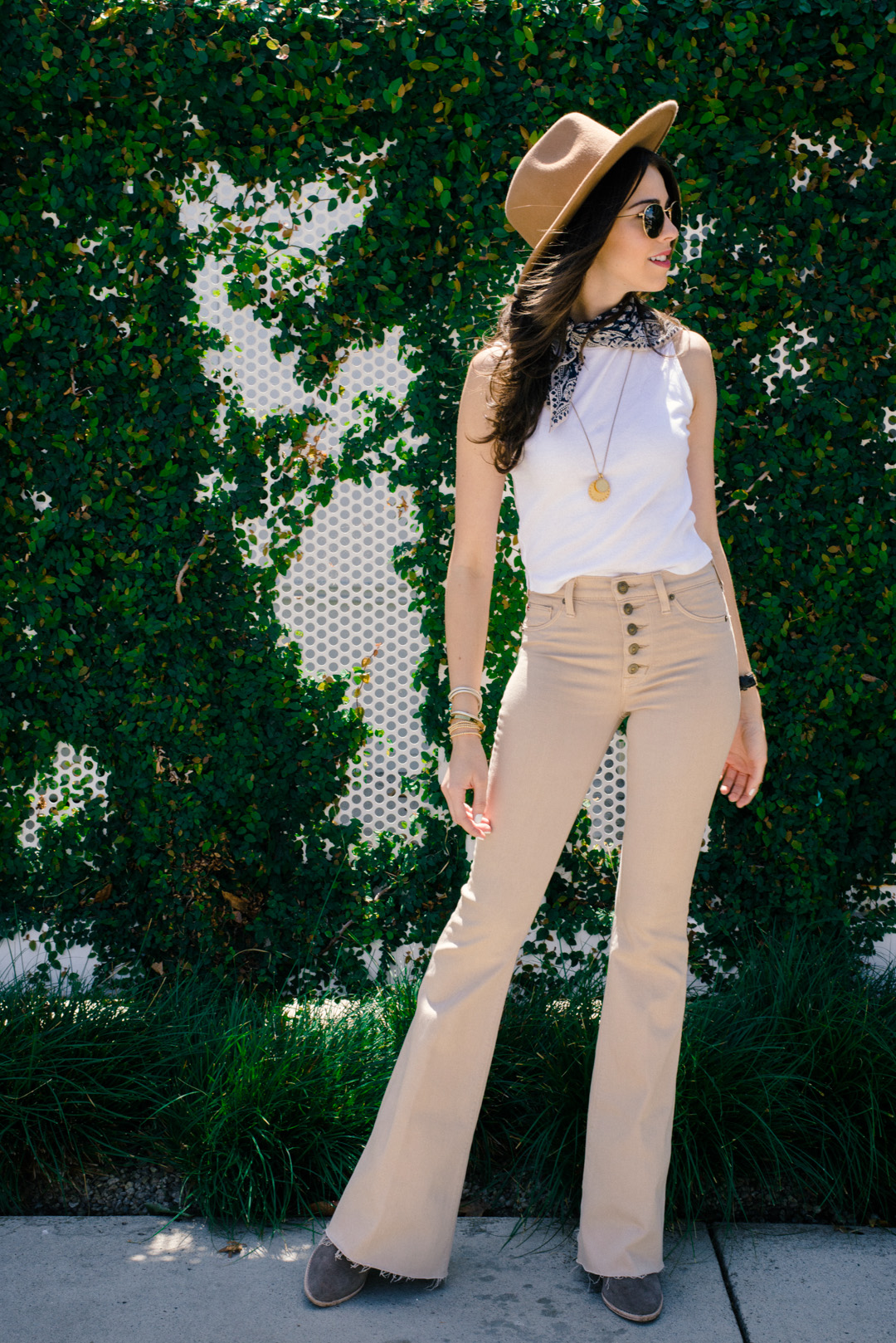 Jackie Roque styling Hudson Flare Jeans