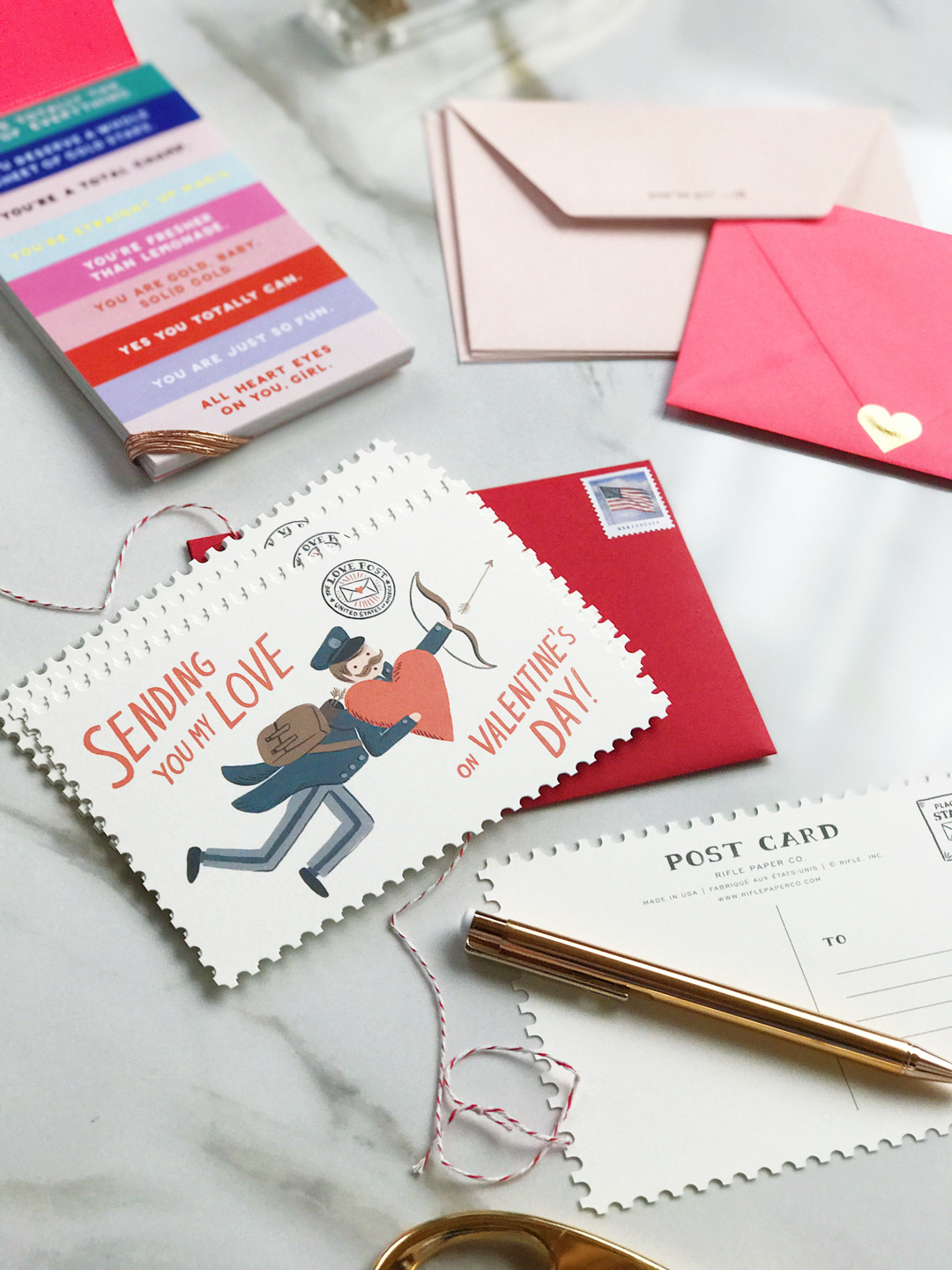 Rifle Paper Co Valentines day postcard