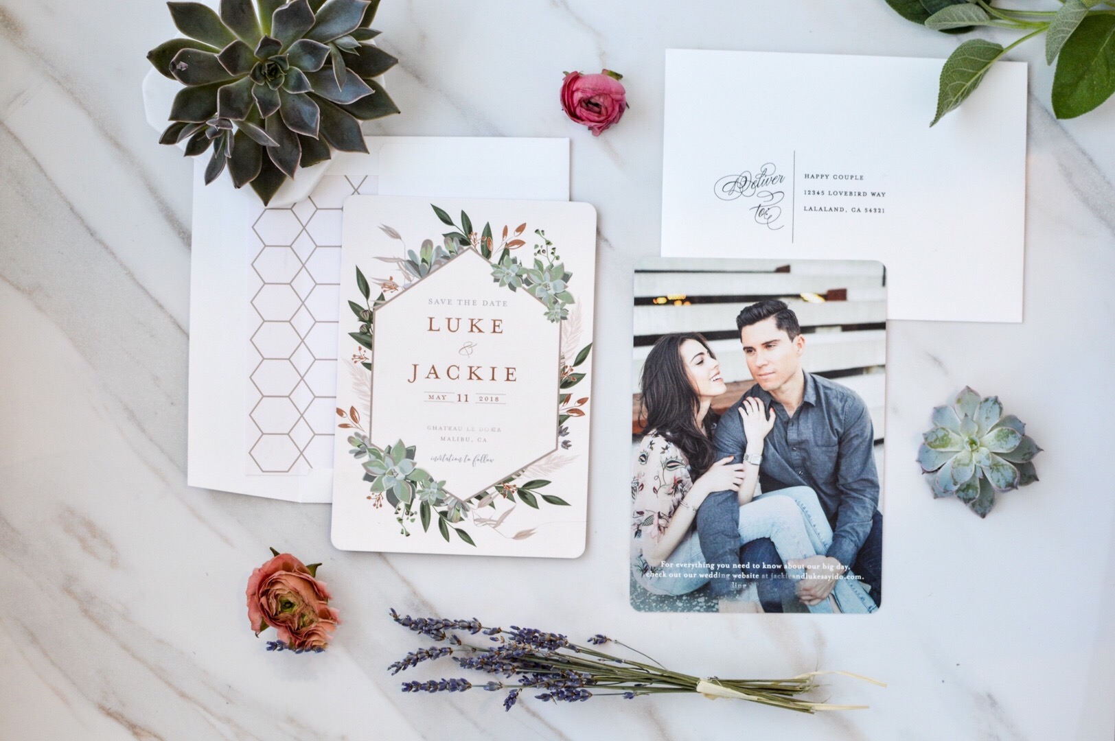 Save the date wedding invitation from Minted.