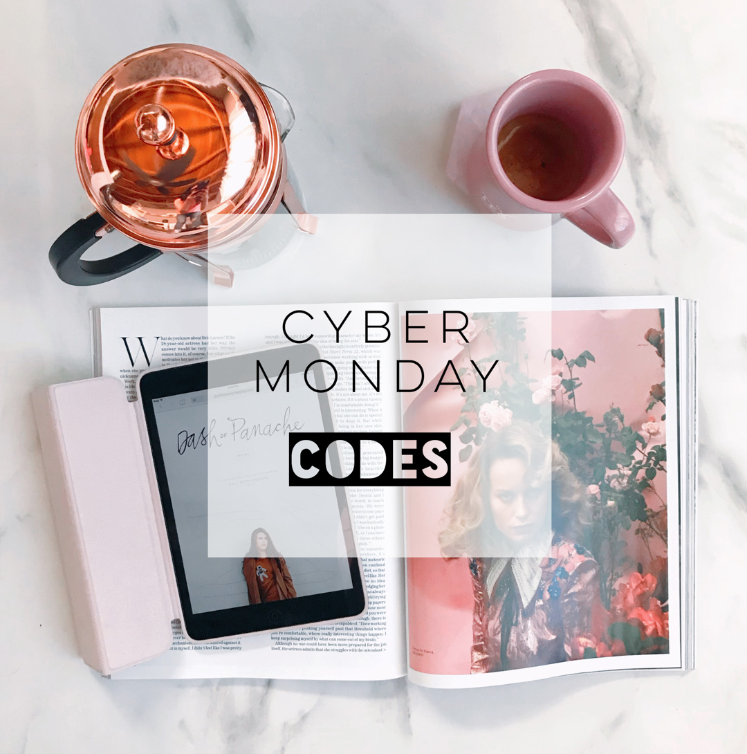 Cyber Monday codes for 2017