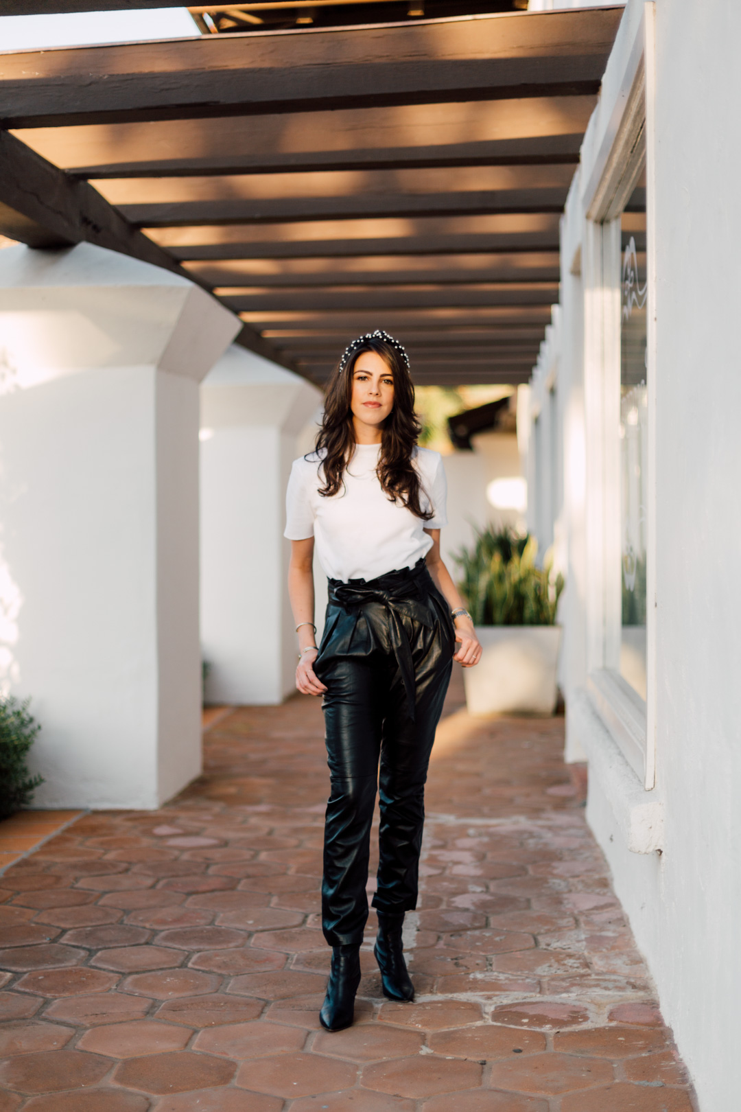 Strut In Luxe - The Ultimate Cream Faux Leather Pants | JO+CO